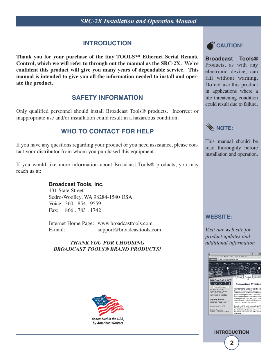 Tripp Lite SRC-2X User Manual | Page 2 / 19