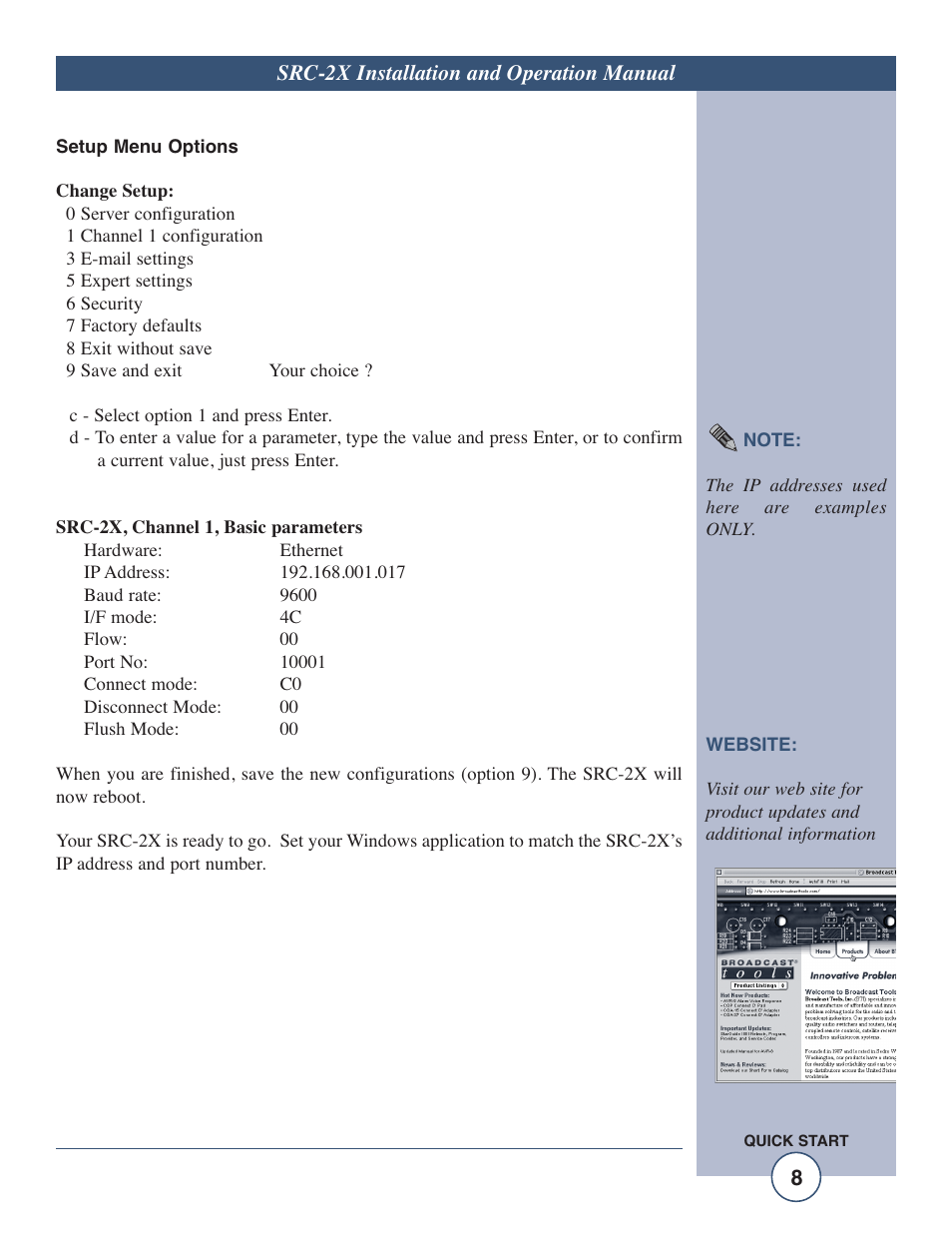 Tripp Lite SRC-2X User Manual | Page 8 / 19