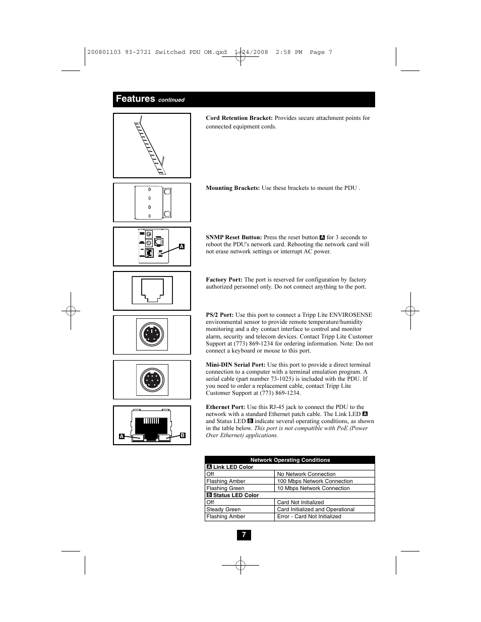 Features | Tripp Lite Switched Rack PDU User Manual | Page 7 / 10