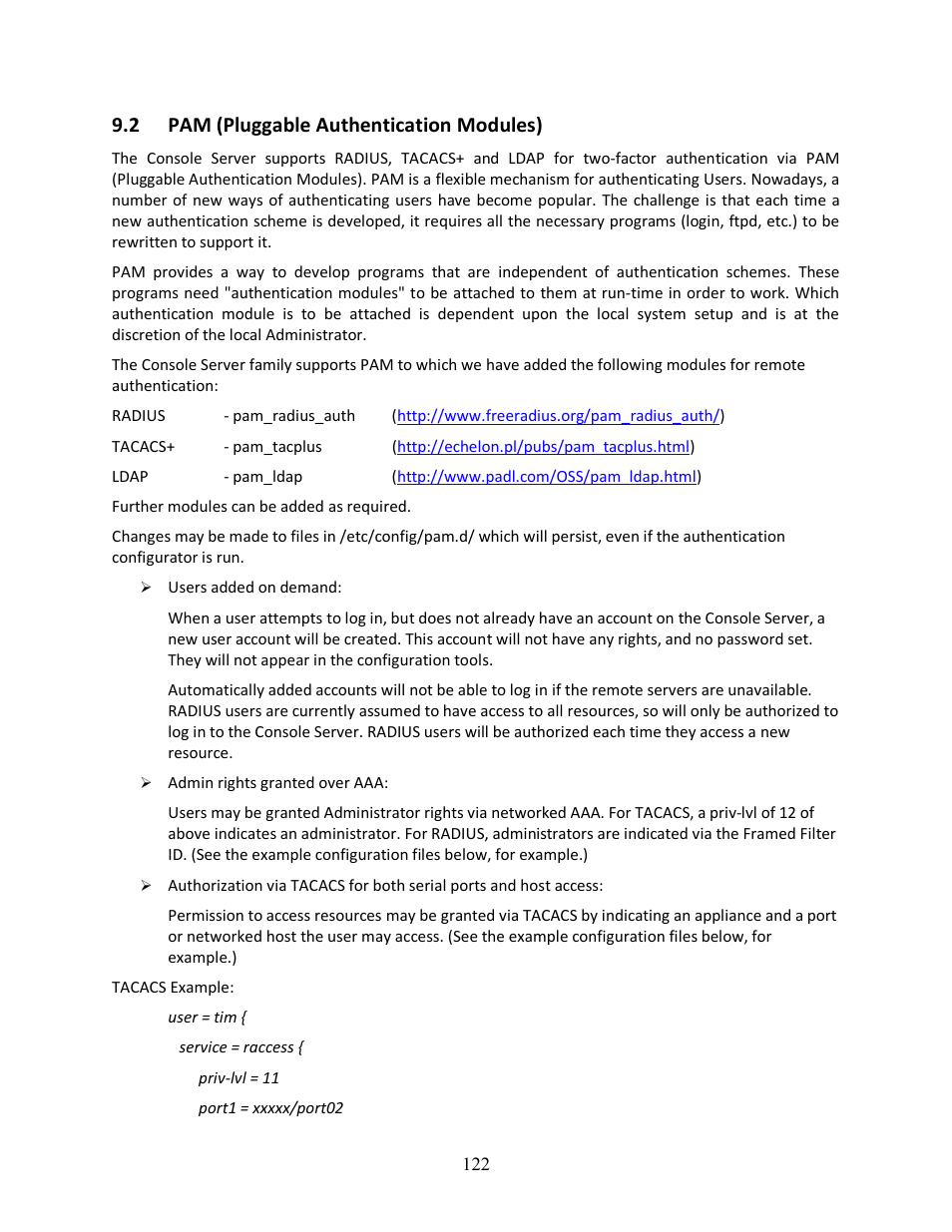 2 pam (pluggable authentication modules) | Tripp Lite 93-2879 User Manual | Page 122 / 224