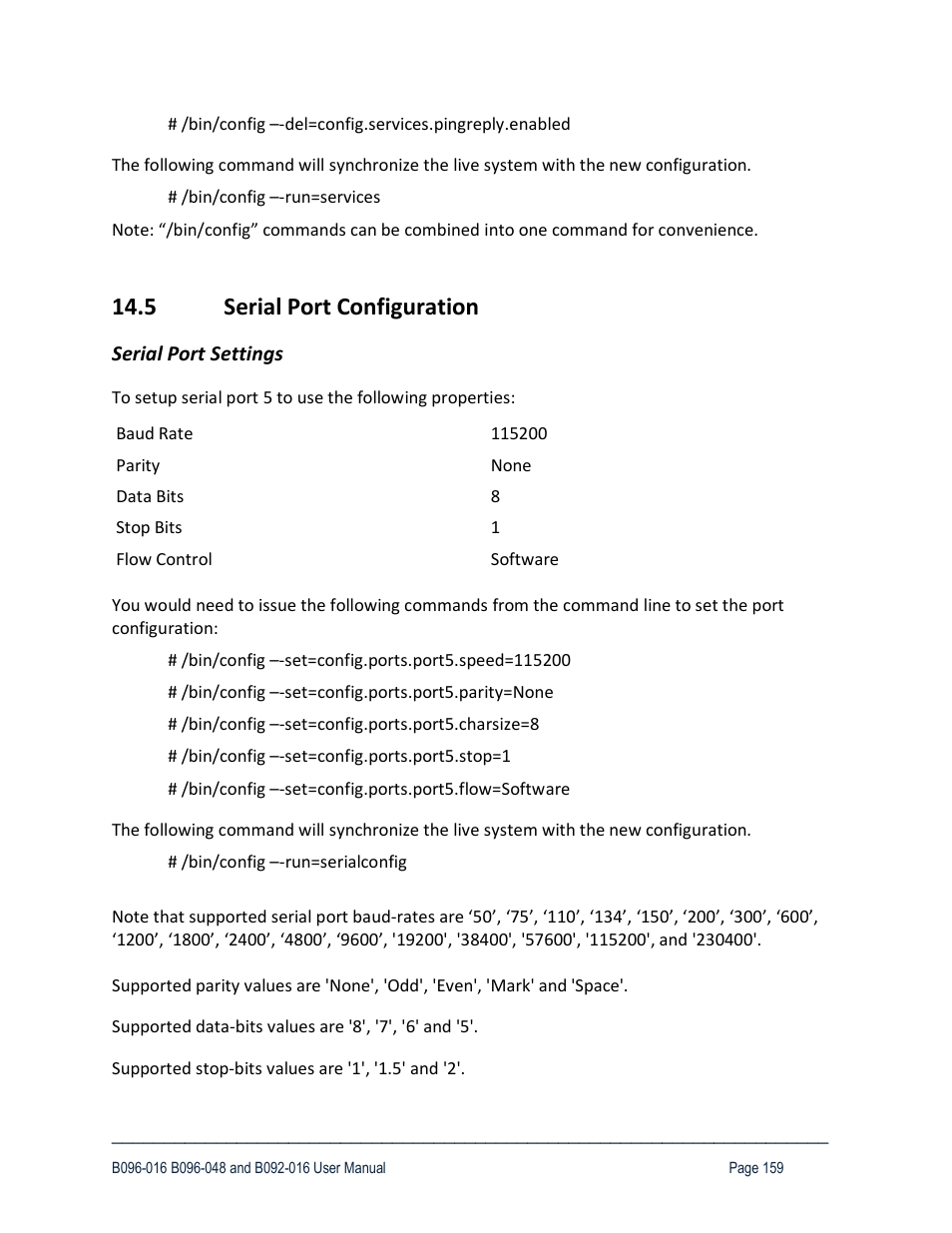 5 serial port configuration | Tripp Lite 93-2879 User Manual | Page 159 / 224