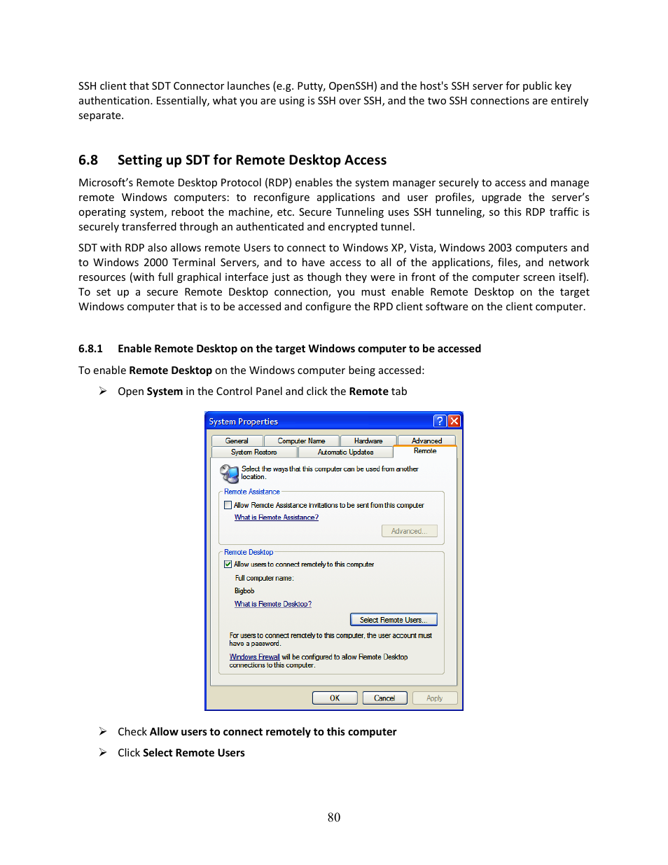 8 setting up sdt for remote desktop access | Tripp Lite 93-2879 User Manual | Page 80 / 224