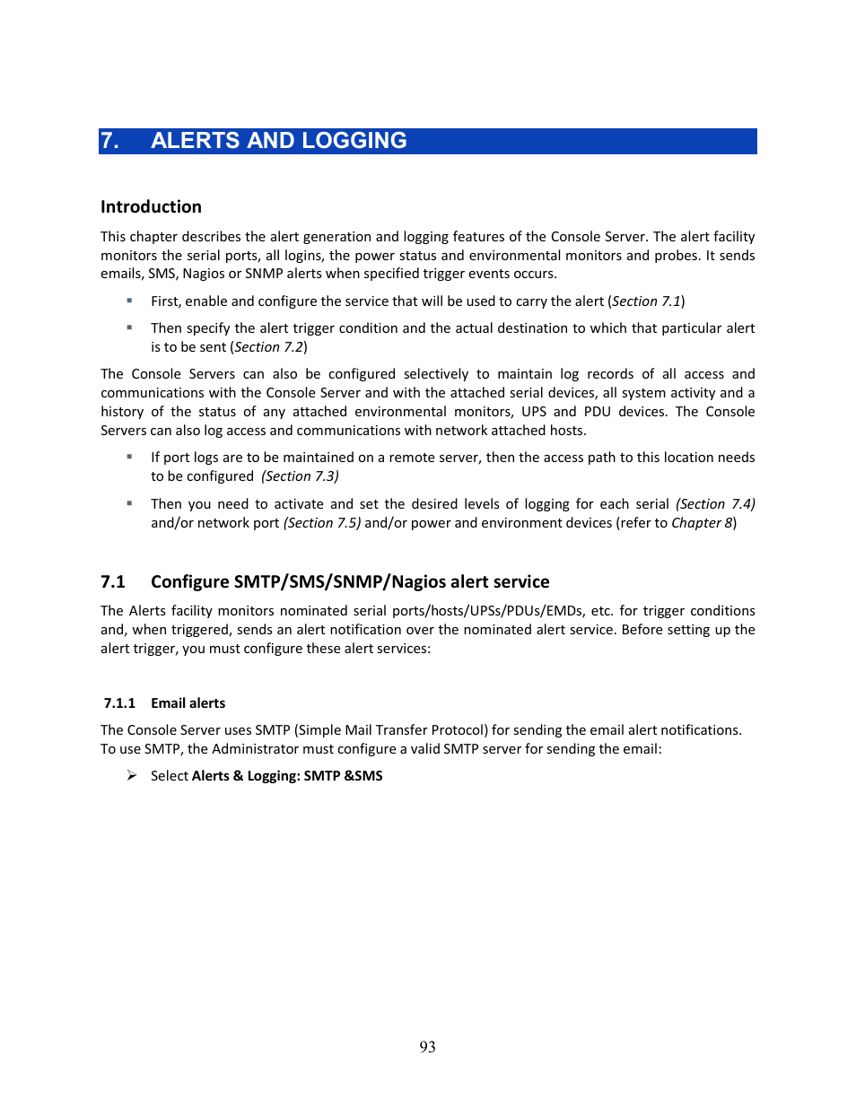 Alerts and logging | Tripp Lite 93-2879 User Manual | Page 93 / 224