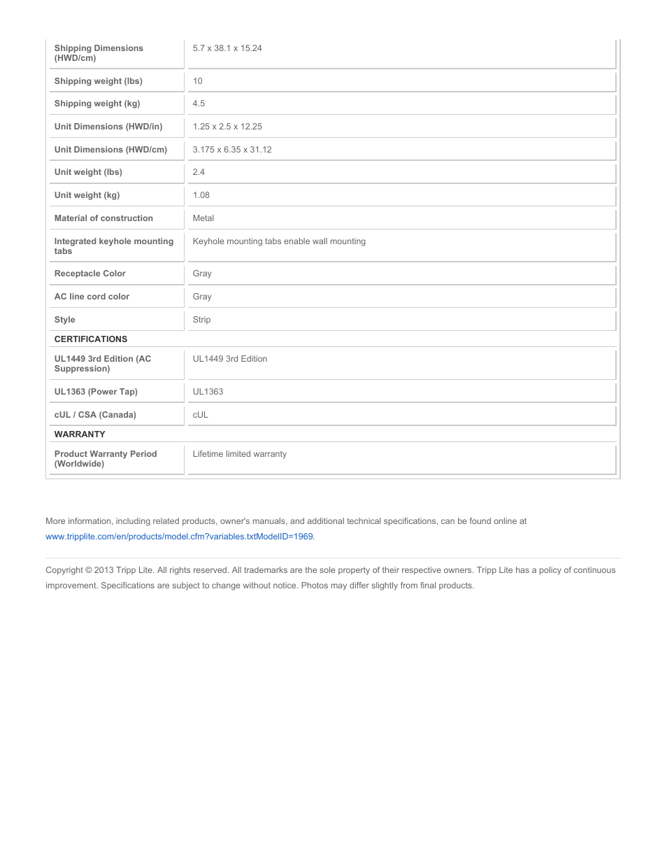 Tripp Lite DG206 User Manual | Page 3 / 3