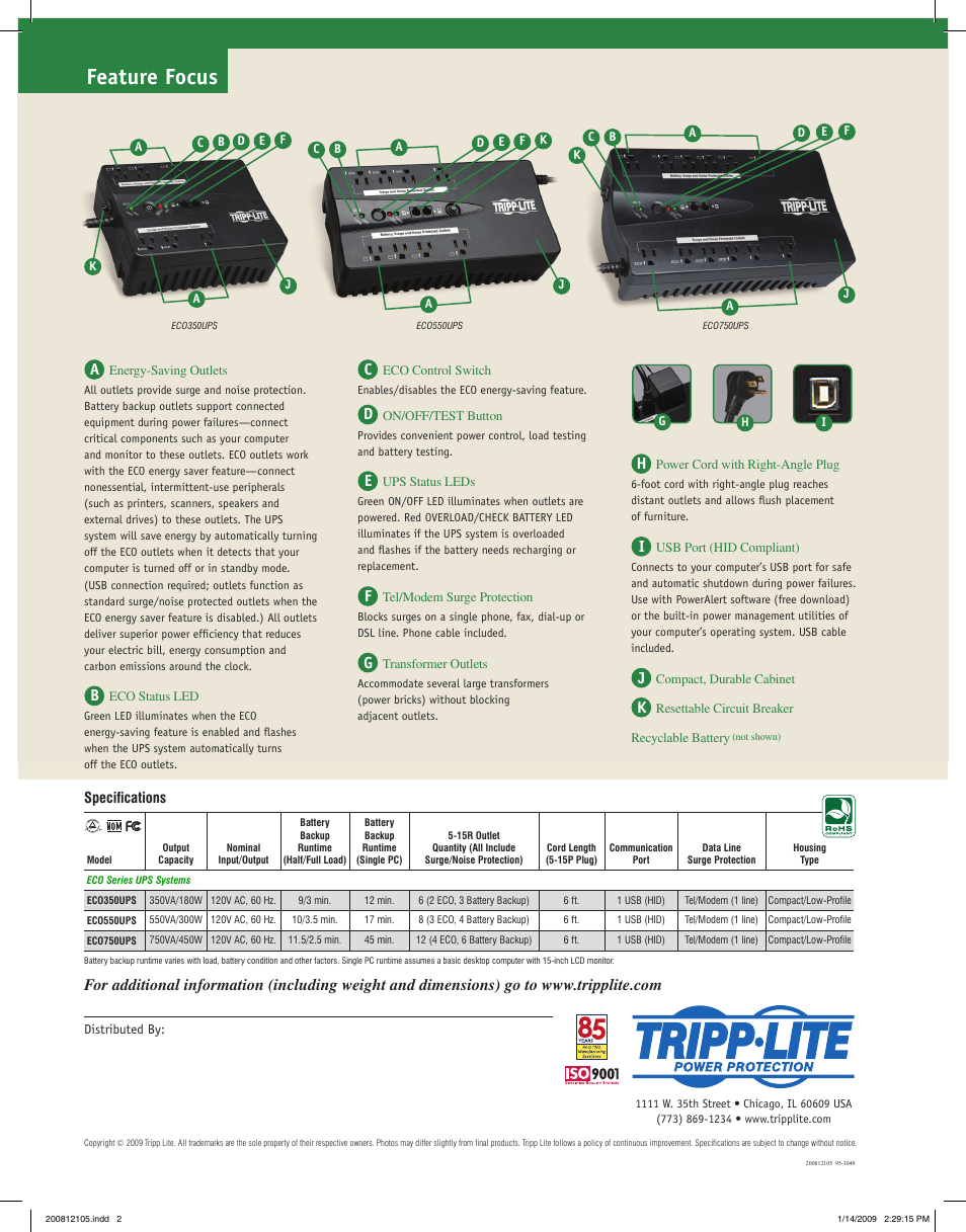 Feature focus | Tripp Lite ECO Series User Manual | Page 2 / 2