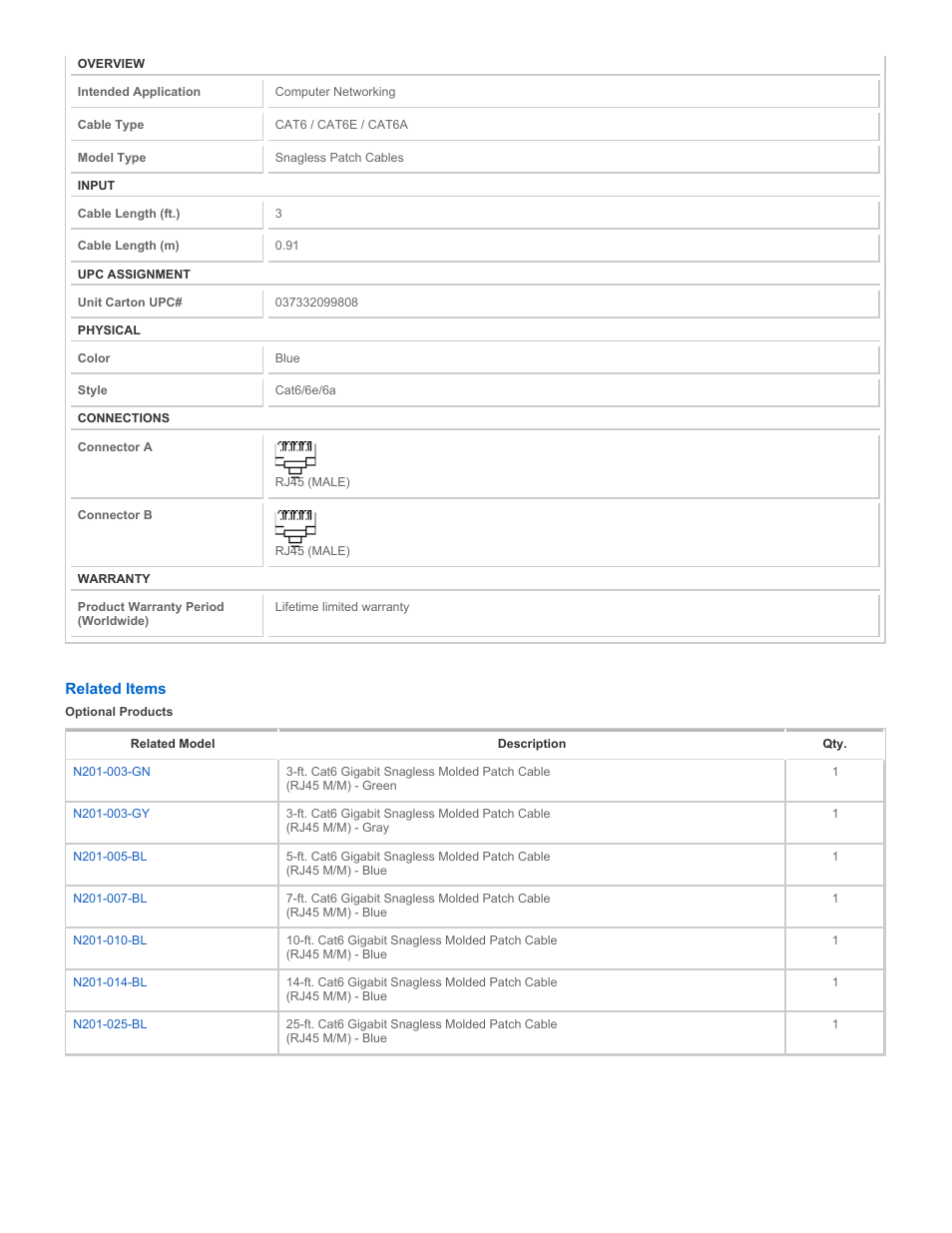 Tripp Lite N201-003-BL User Manual | Page 2 / 3