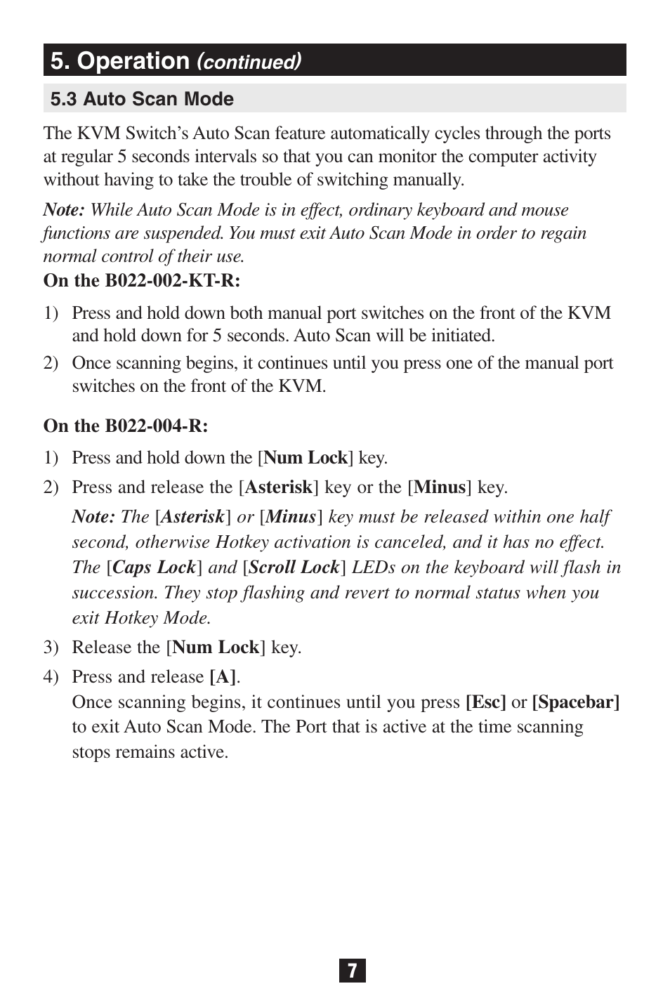 Operation | Tripp Lite B022-002-KT-R User Manual | Page 7 / 13