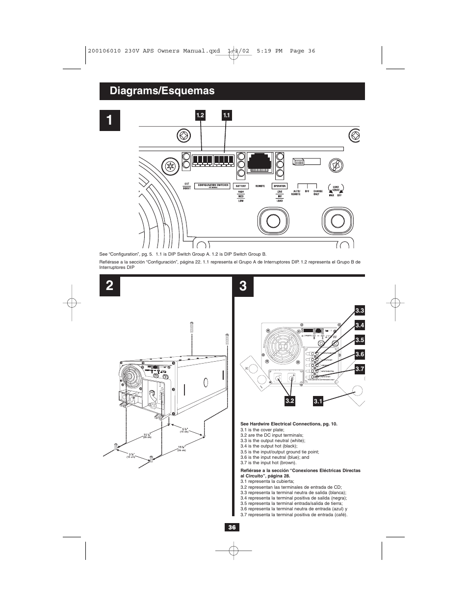 Diagrams/esquemas | Tripp Lite 93-2007 (200106010) User Manual | Page 18 / 22