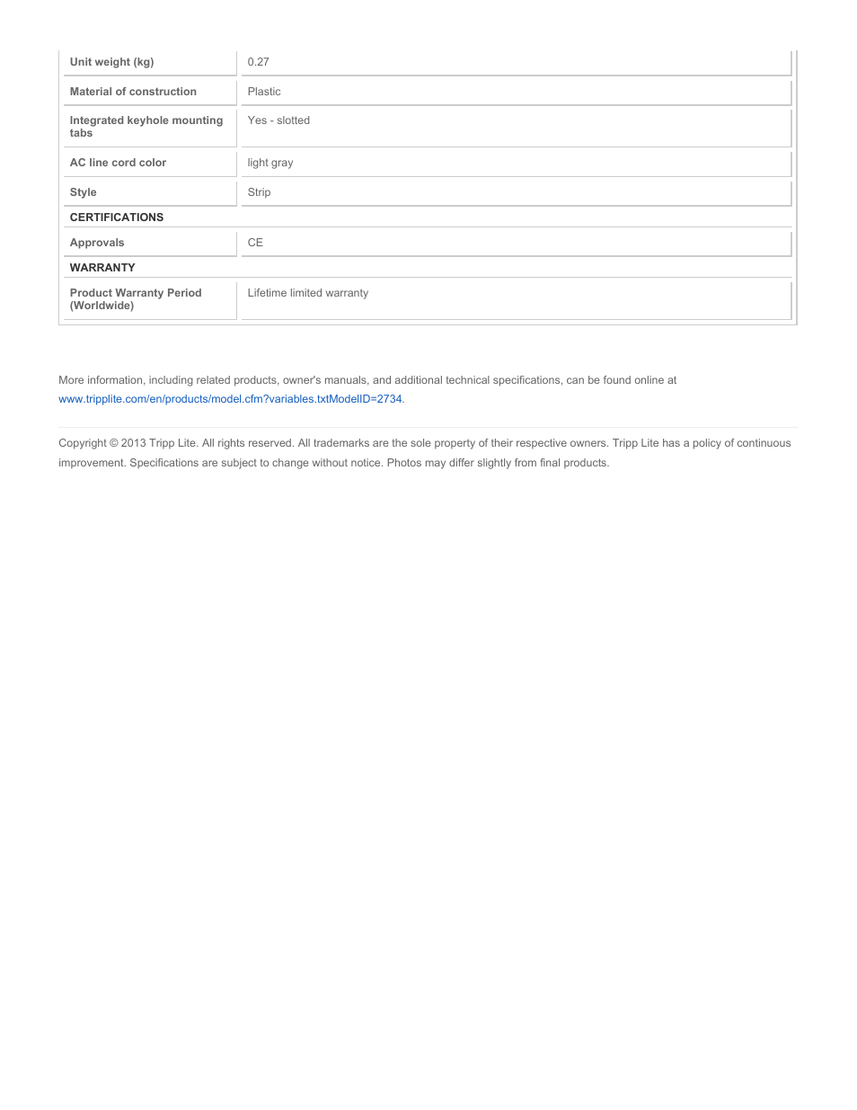 Tripp Lite SUPER5DEU User Manual | Page 3 / 3