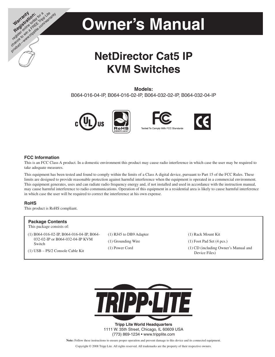 Tripp Lite NETDIRECTOR B064-016-04-IP User Manual | 72 pages