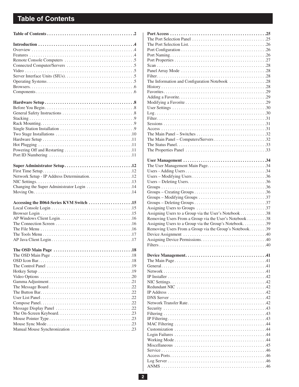 Tripp Lite NETDIRECTOR B064-016-04-IP User Manual | Page 2 / 72