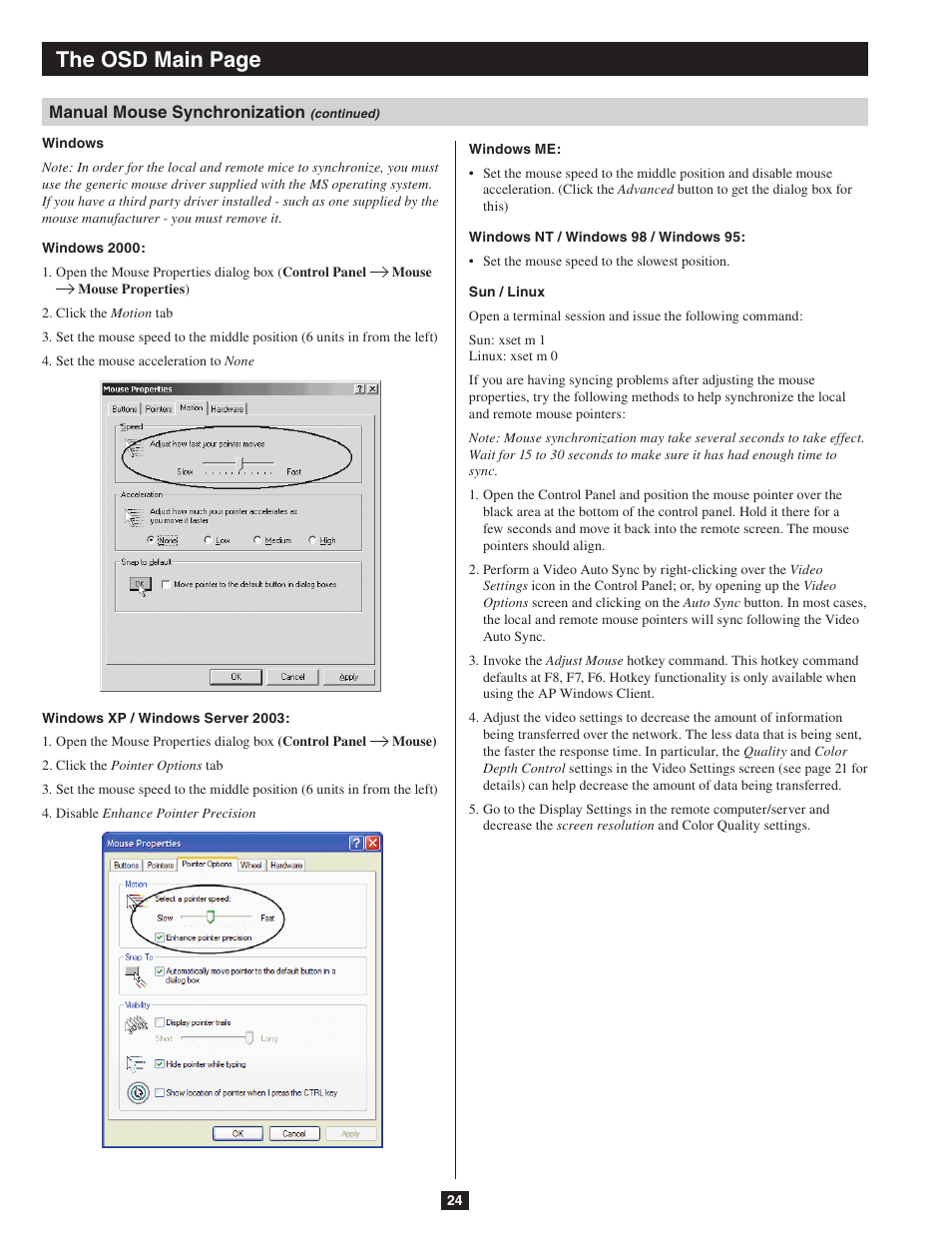 The osd main page | Tripp Lite NETDIRECTOR B064-016-04-IP User Manual | Page 24 / 72
