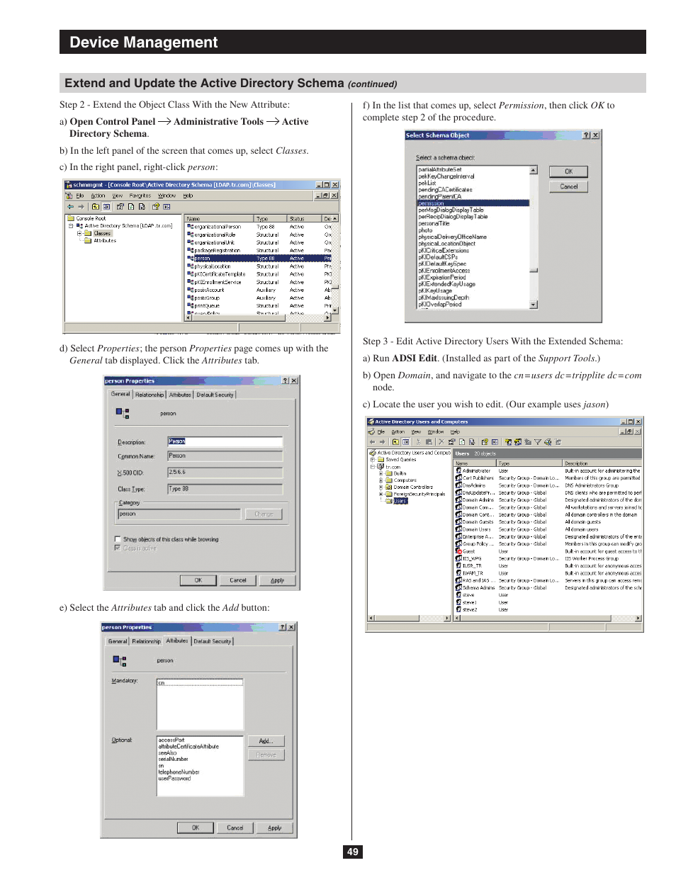 Device management | Tripp Lite NETDIRECTOR B064-016-04-IP User Manual | Page 49 / 72