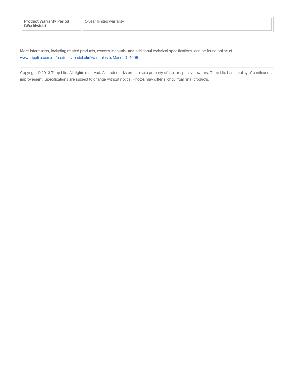 Tripp Lite SR1UPANEL10 User Manual | Page 2 / 2