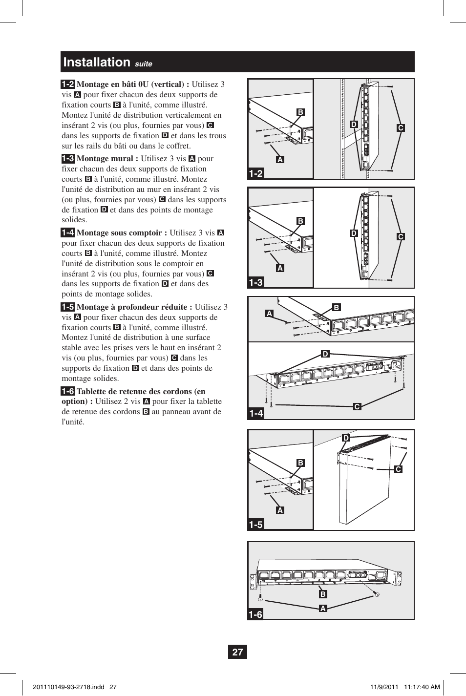 Installation | Tripp Lite XL User Manual | Page 27 / 36