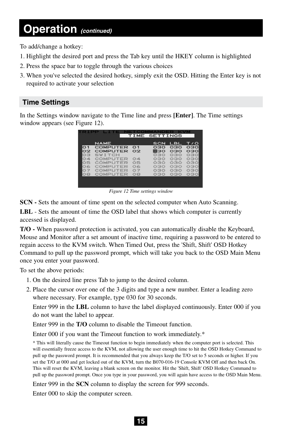 Operation | Tripp Lite NetCommander B072-008-1 User Manual | Page 15 / 24