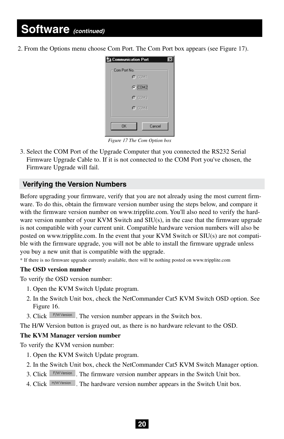 Software | Tripp Lite NetCommander B072-008-1 User Manual | Page 20 / 24