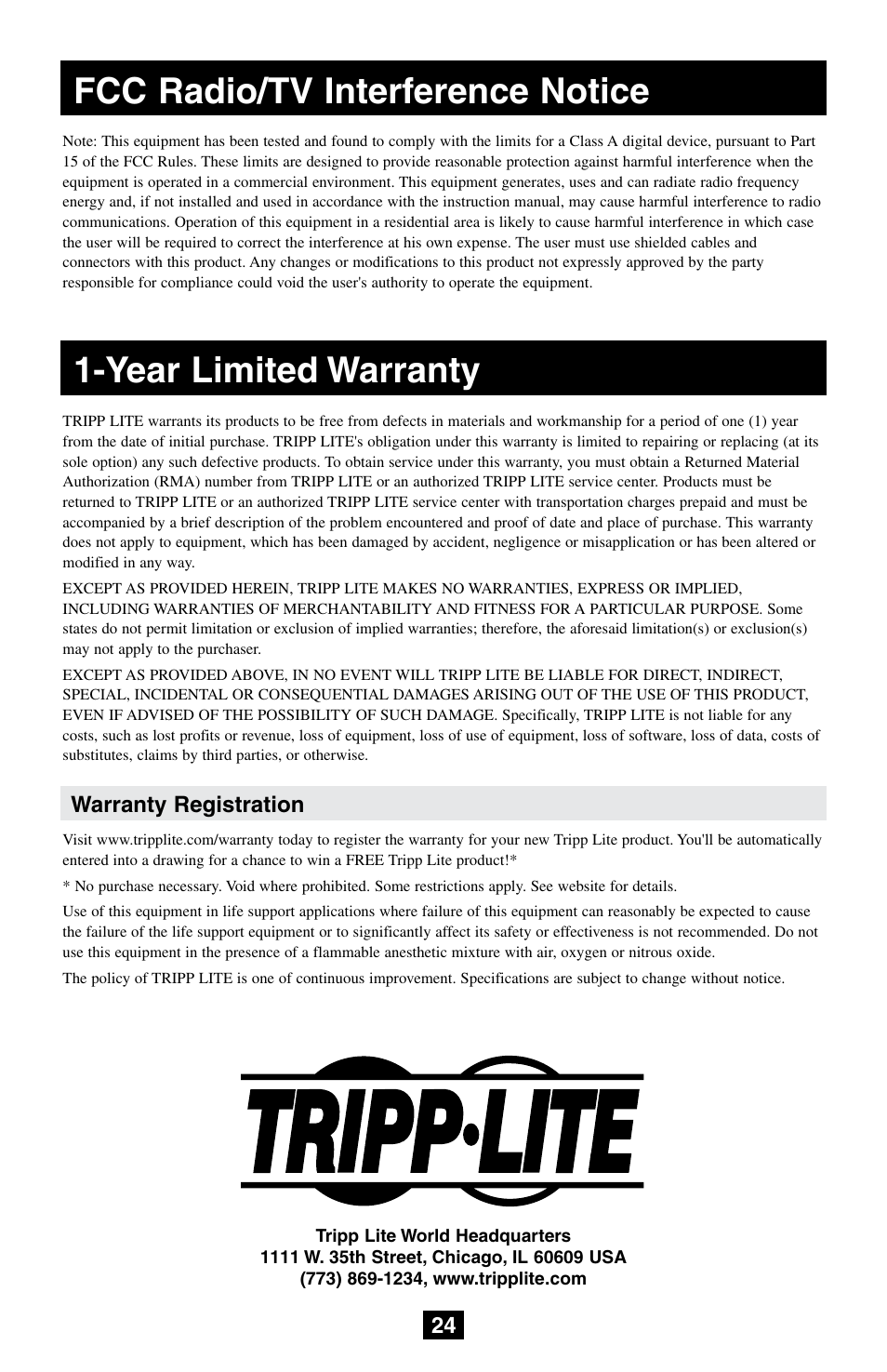 Tripp Lite NetCommander B072-008-1 User Manual | Page 24 / 24