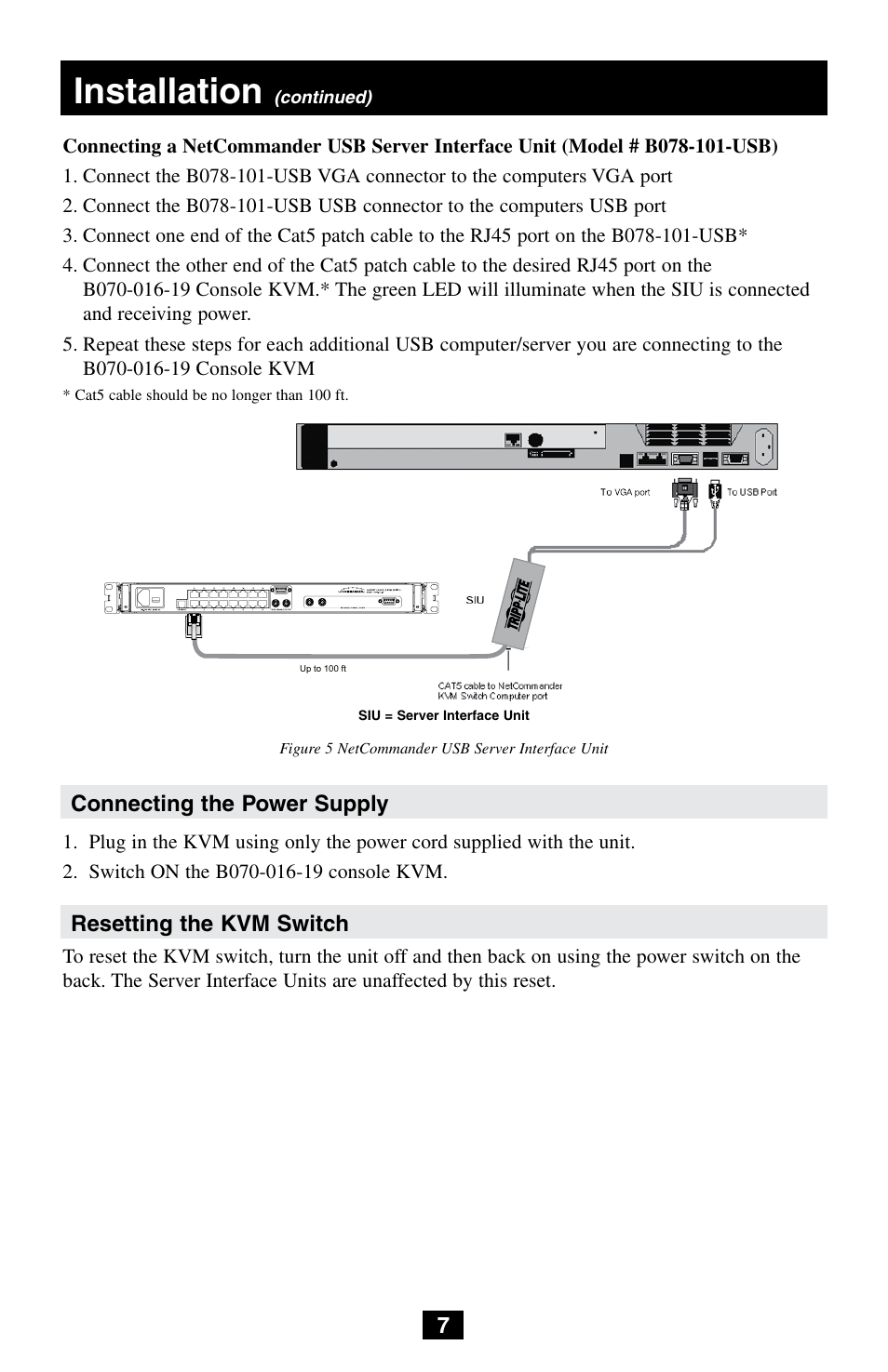 Installation | Tripp Lite NetCommander B072-008-1 User Manual | Page 7 / 24