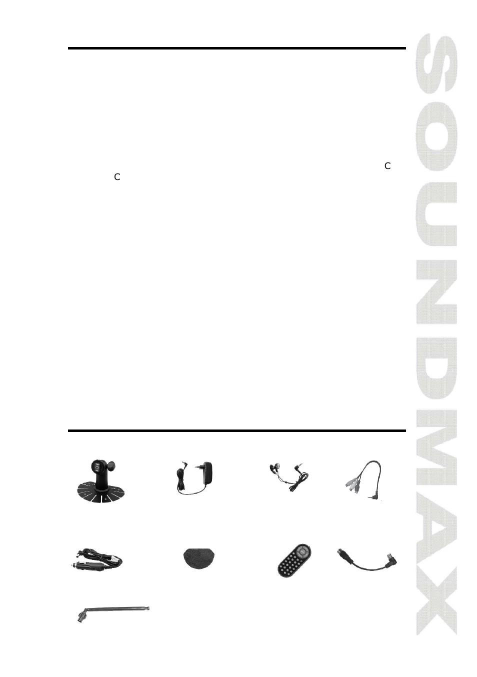 Caution, Accessories | SoundMax SM-LCD711 User Manual | Page 3 / 26