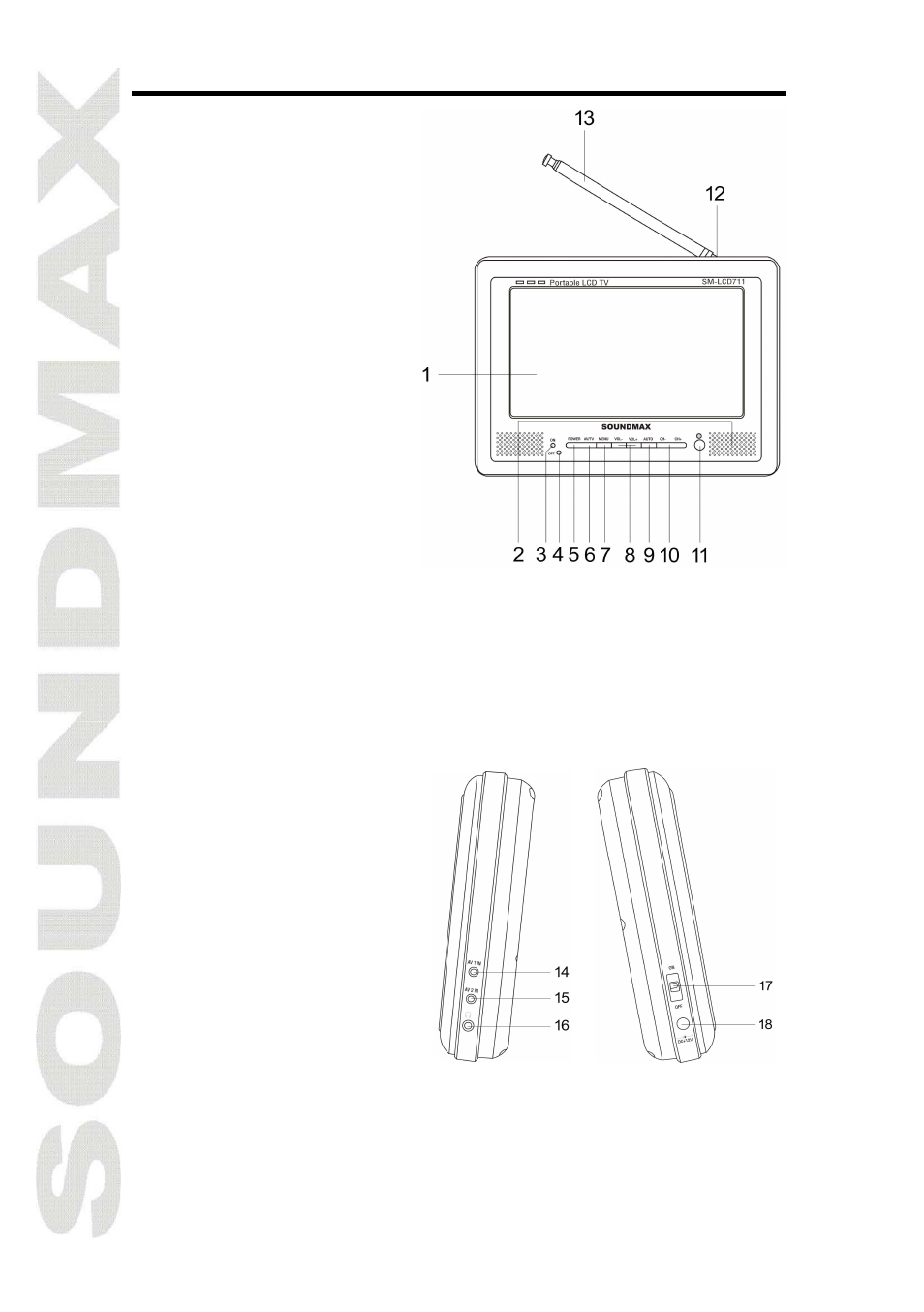 Aspect | SoundMax SM-LCD711 User Manual | Page 4 / 26