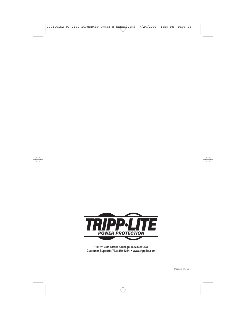 Tripp Lite INTERNETOFFICE700 User Manual | Page 28 / 28