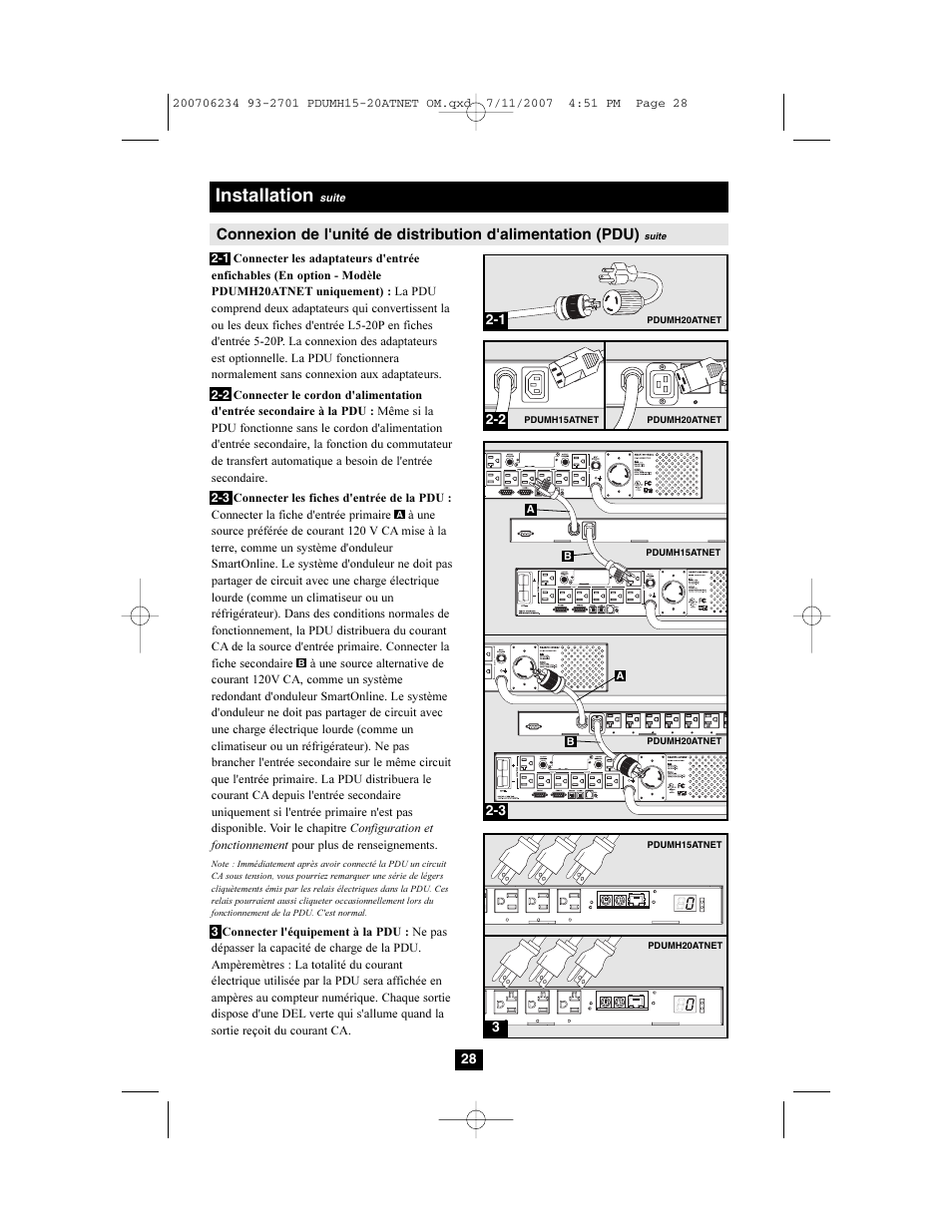 Installation | Tripp Lite PDUMH15ATNET User Manual | Page 28 / 36