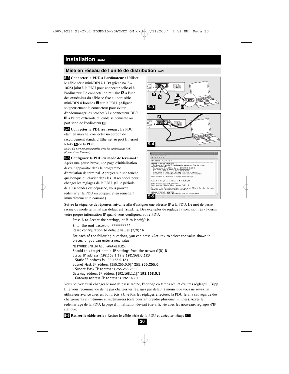 Installation | Tripp Lite PDUMH15ATNET User Manual | Page 30 / 36