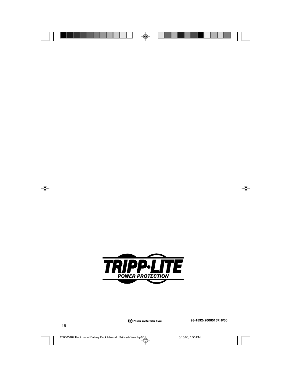 Tripp Lite BP72V122U User Manual | Page 16 / 16