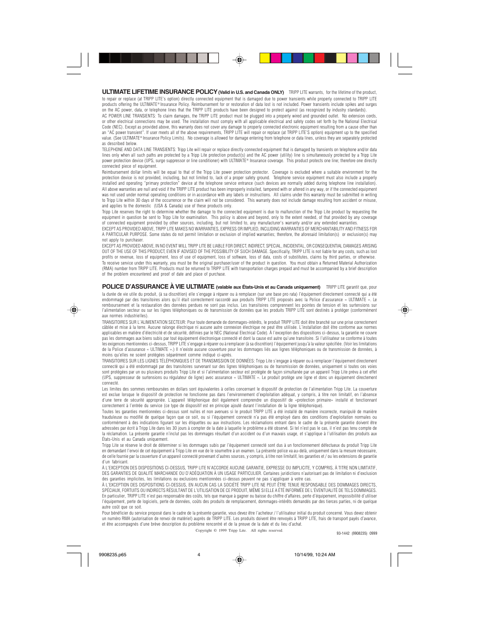 Tripp Lite Notebook Computer Surge Suppressors iGuard User Manual | Page 4 / 4
