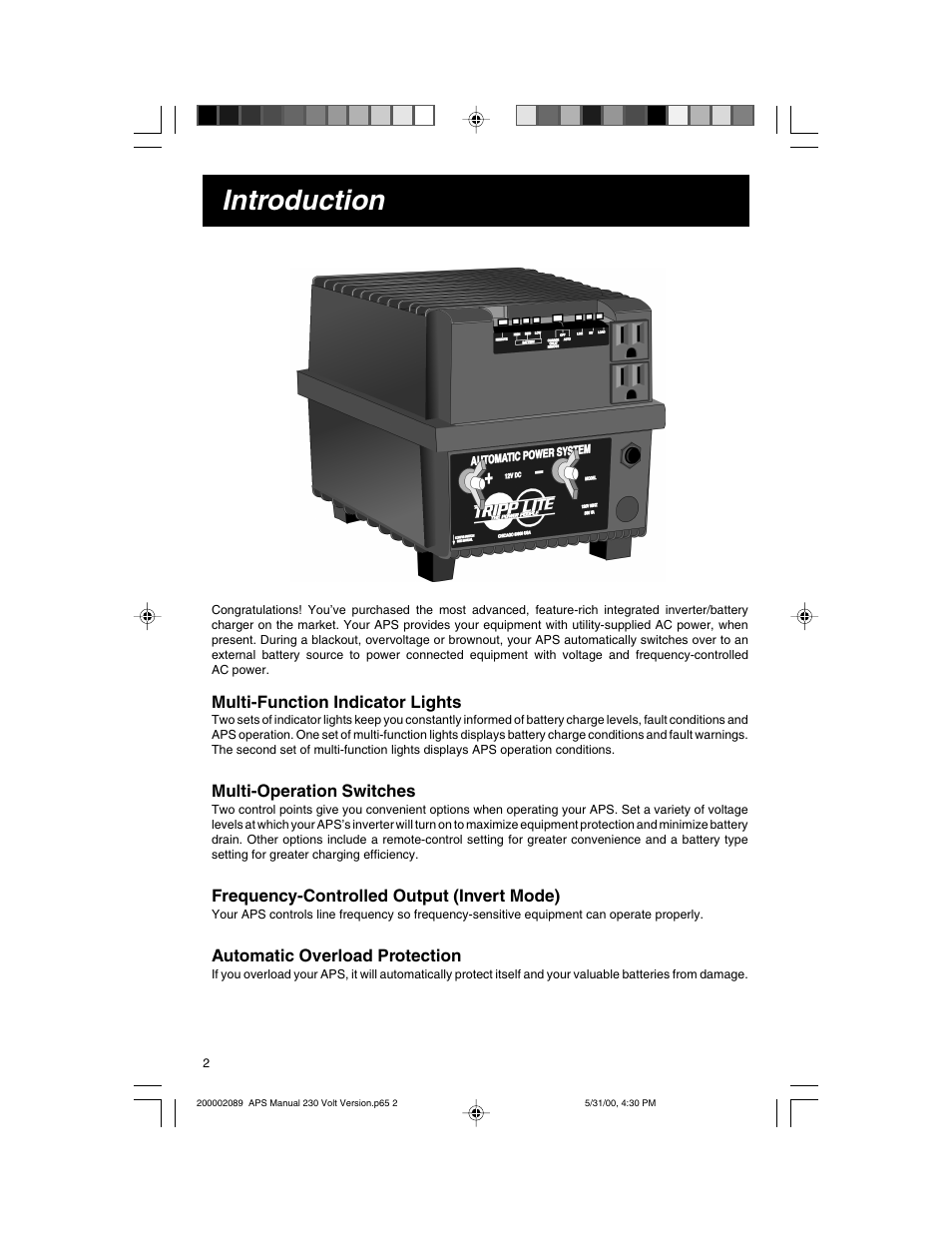 Introduction | Tripp Lite APS INT 512 User Manual | Page 2 / 12