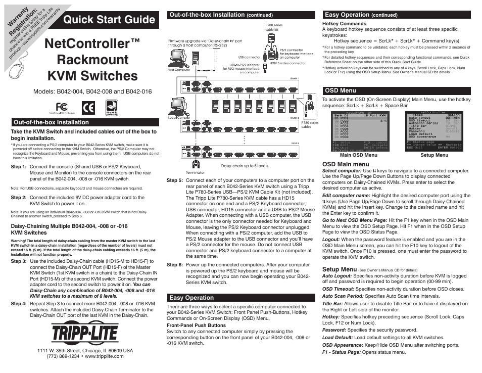 Tripp Lite B042-004 User Manual | 2 pages