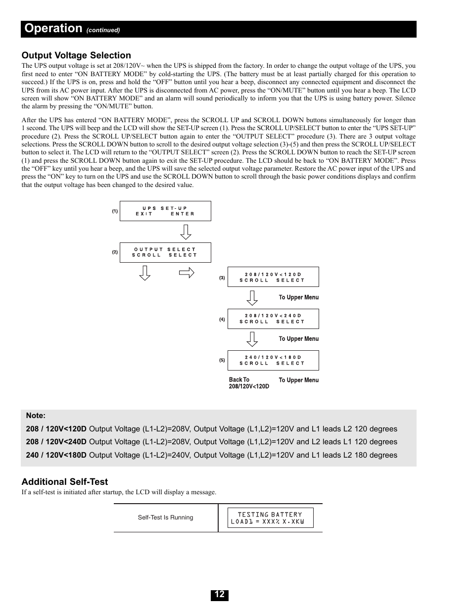 Operation | Tripp Lite Modular UPS Systems SU16000RT4U User Manual | Page 12 / 52