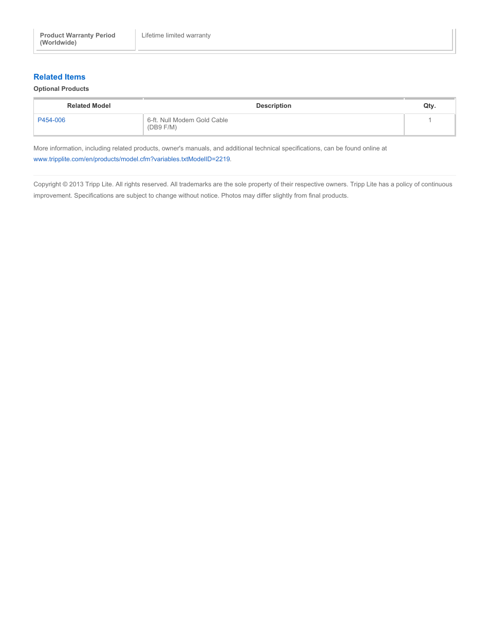 Tripp Lite p150-000 User Manual | Page 2 / 2