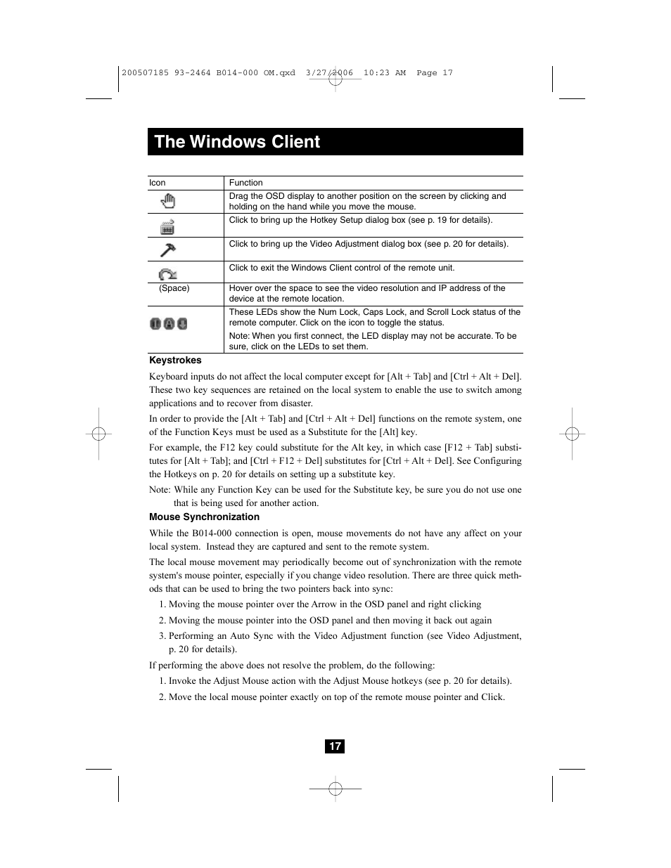 The windows client | Tripp Lite Wireless Console Extender B014-000 User Manual | Page 17 / 32