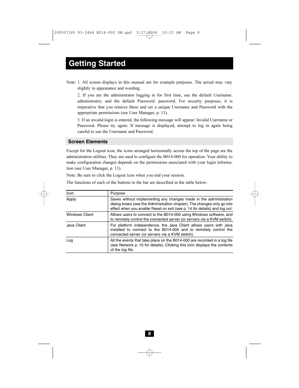 Getting started | Tripp Lite Wireless Console Extender B014-000 User Manual | Page 8 / 32