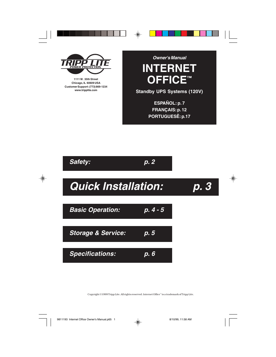 Tripp Lite I User Manual | 20 pages