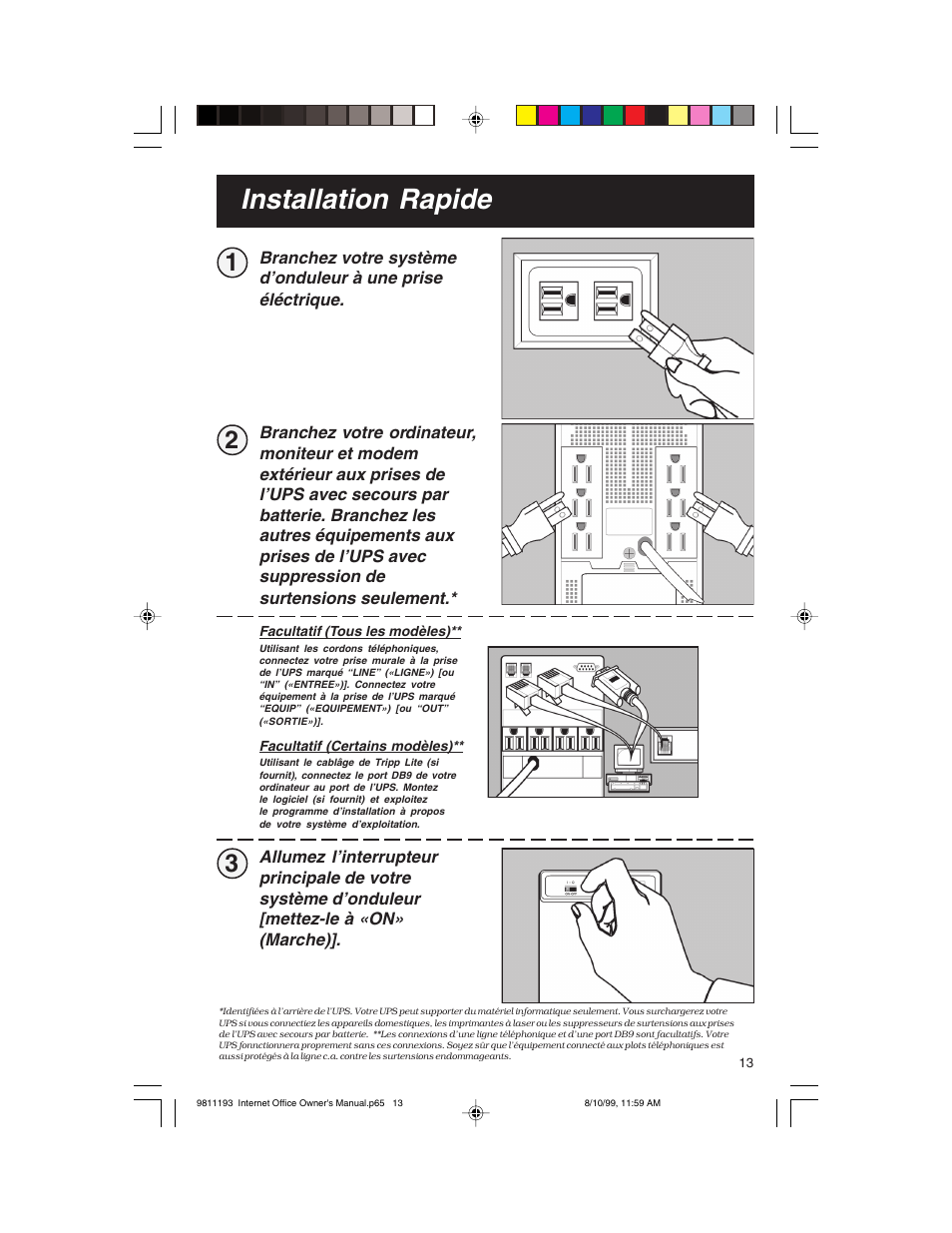 Installation rapide | Tripp Lite I User Manual | Page 13 / 20