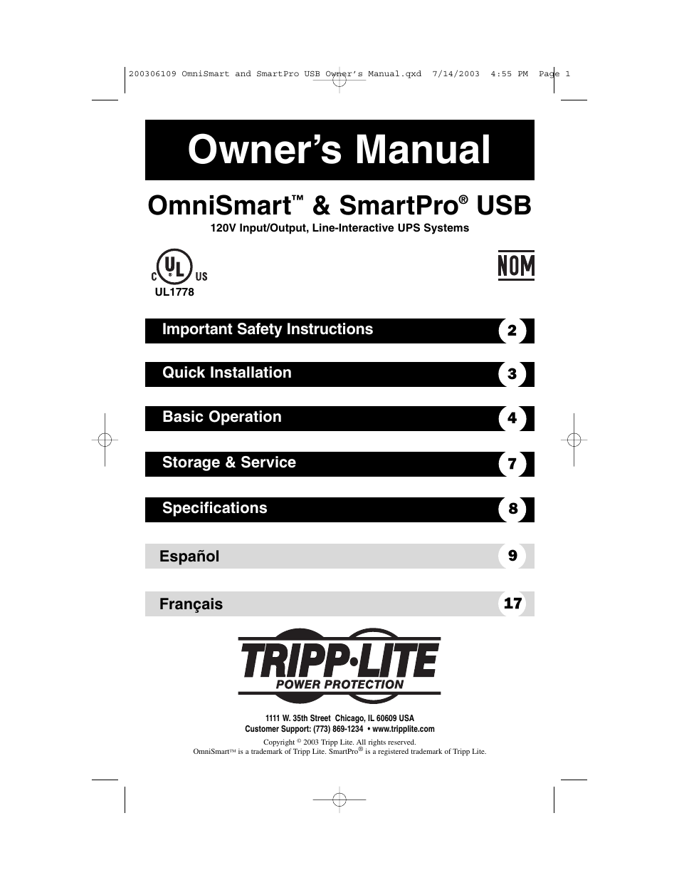 Tripp Lite Full Isolation UPS Systems none User Manual | 24 pages