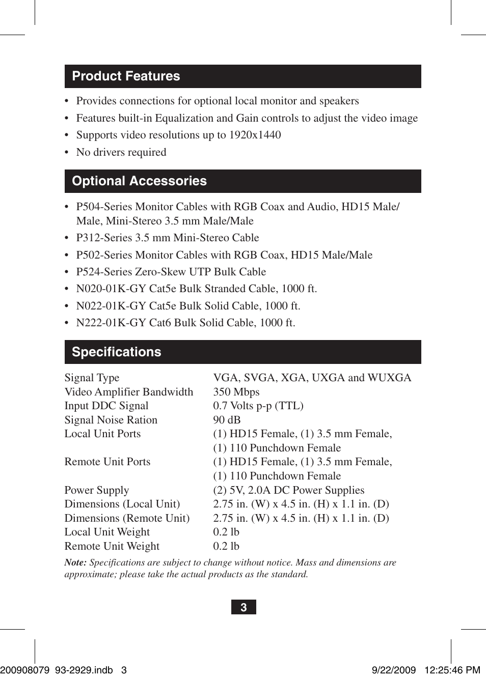 Tripp Lite B130-101A-WP User Manual | Page 3 / 6