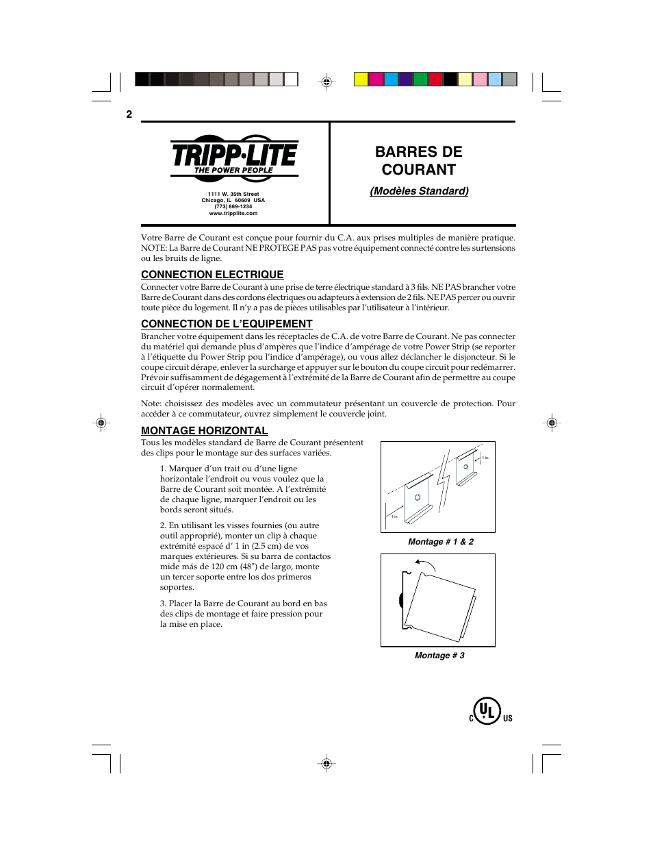 Barres de courant | Tripp Lite 93-1990 (200108029) User Manual | Page 2 / 5