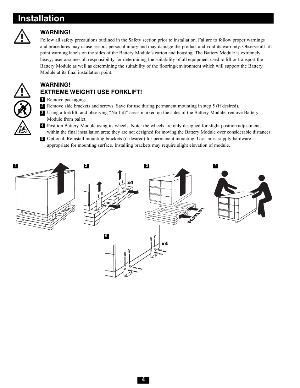 Installation | Tripp Lite BP48V165 User Manual | Page 4 / 9