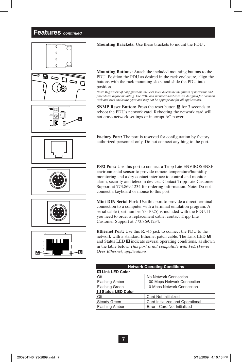Features | Tripp Lite 93-2899 User Manual | Page 7 / 9
