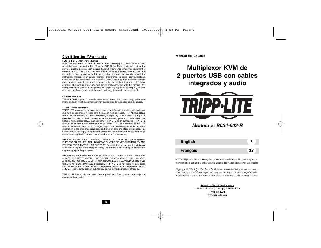 Tripp Lite B034-002-R User Manual | Page 5 / 13