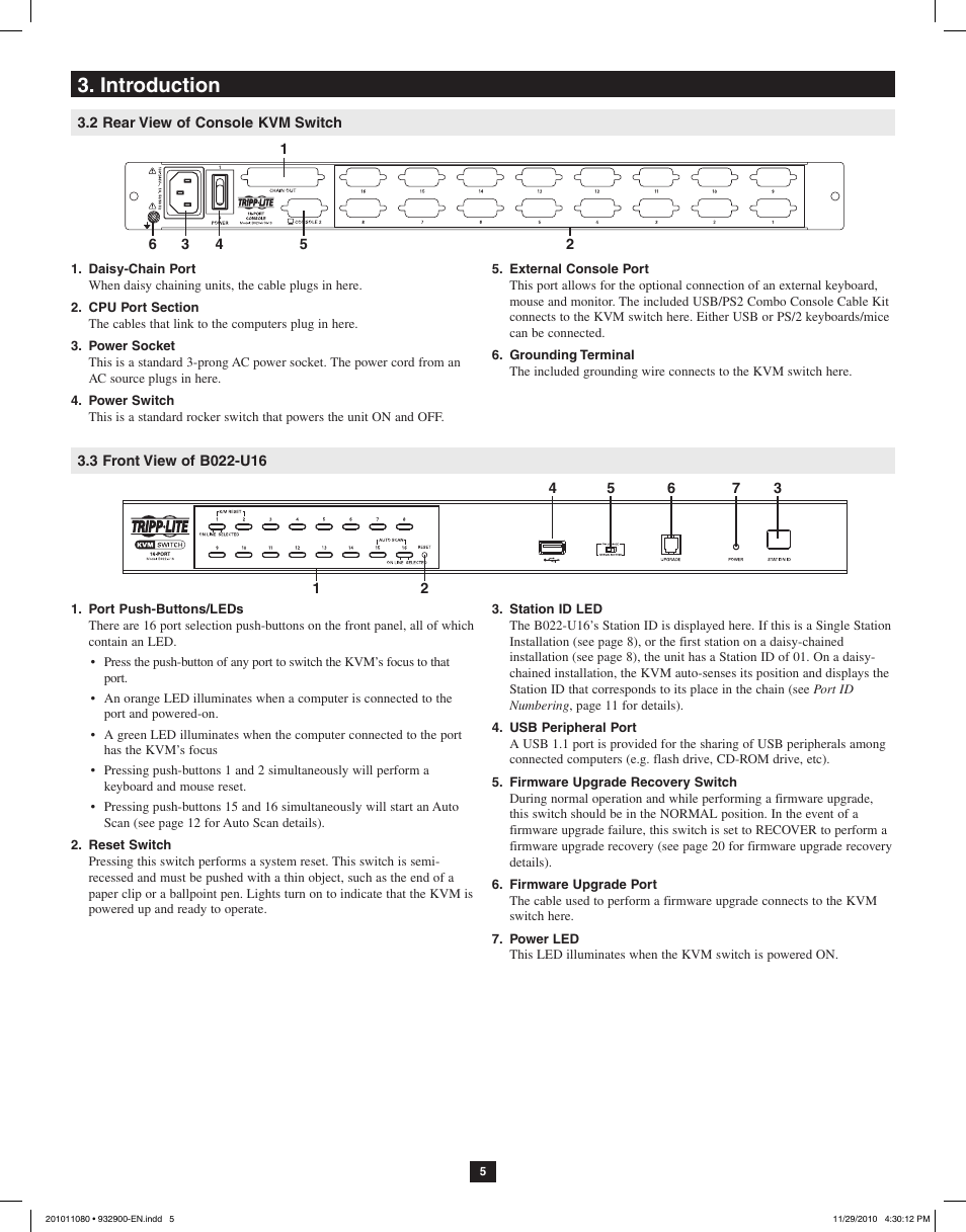 Introduction | Tripp Lite RACKMOUNT B020-U16-19-K User Manual | Page 5 / 22