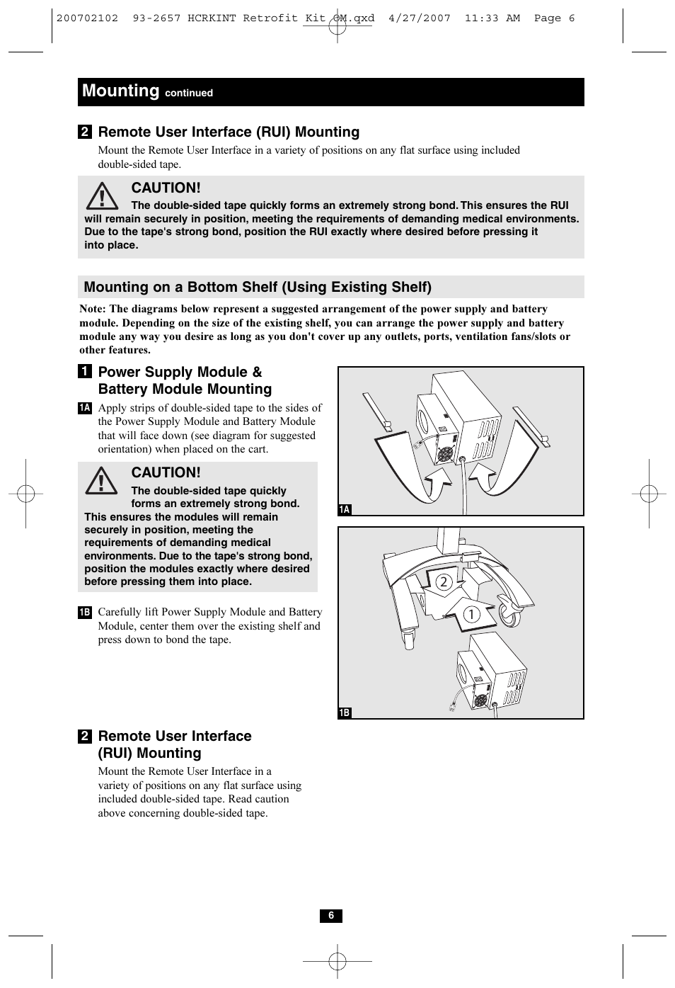 Mounting | Tripp Lite HCRK-INT User Manual | Page 6 / 16