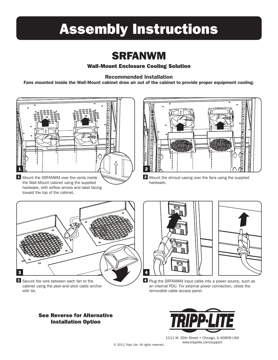 Tripp Lite SRFANWM User Manual | 2 pages