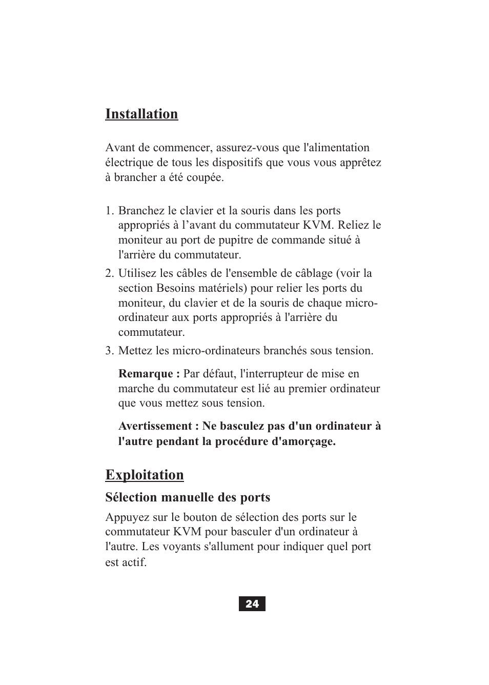Installation, Exploitation | Tripp Lite B004-002 Series User Manual | Page 24 / 52