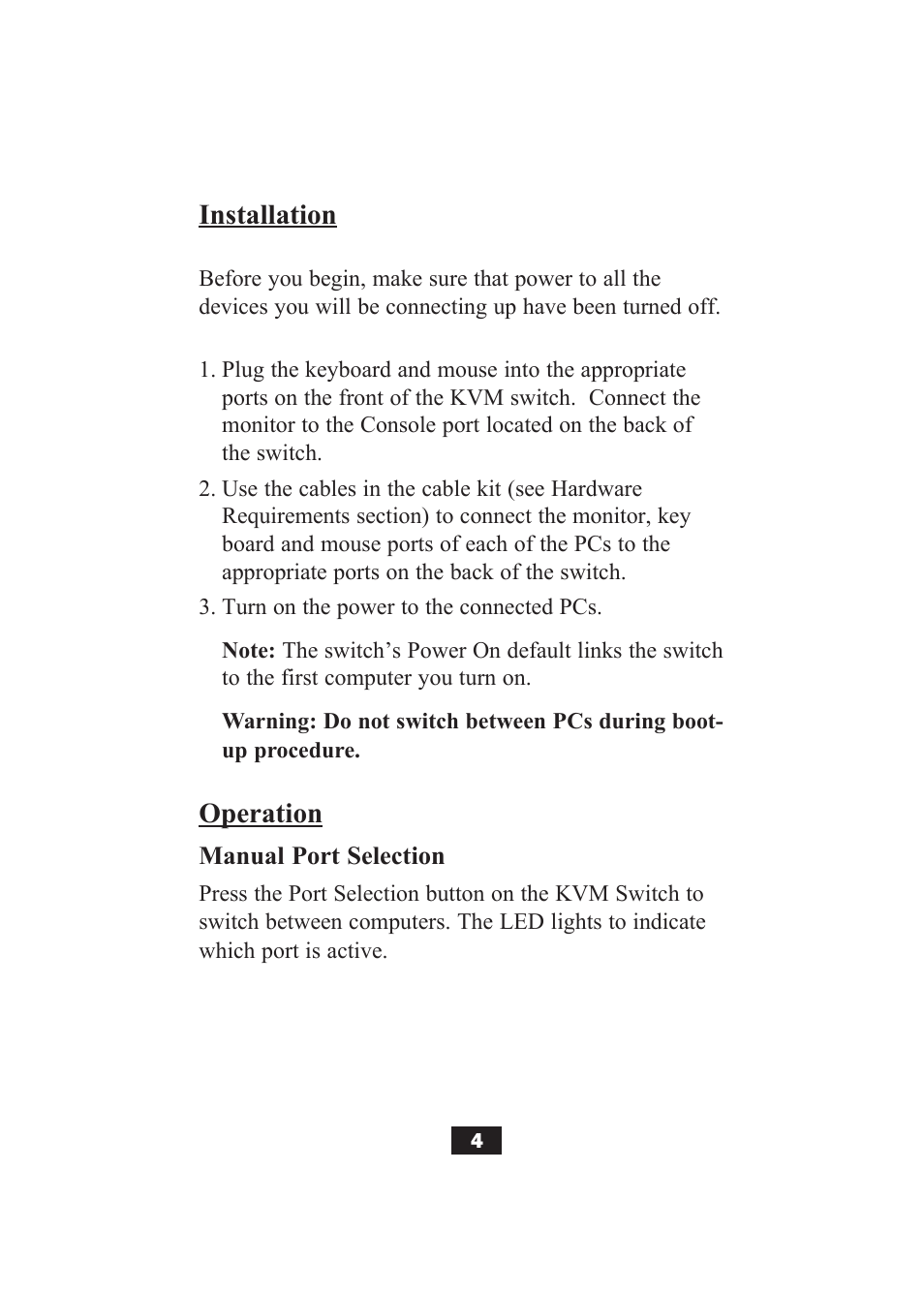Installation, Operation | Tripp Lite B004-002 Series User Manual | Page 4 / 52