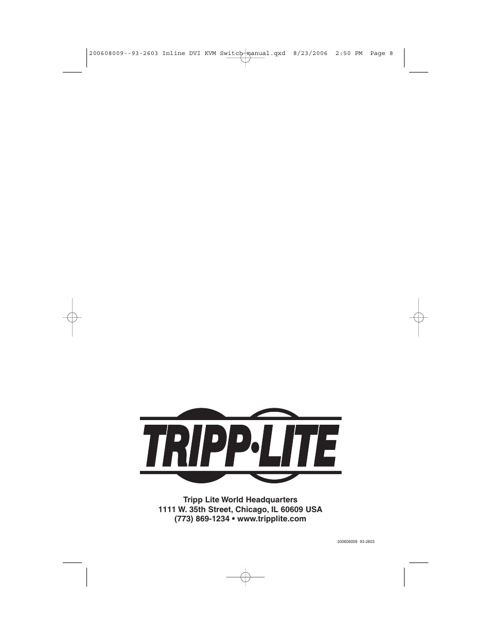 Tripp Lite B036-002-R User Manual | Page 8 / 8